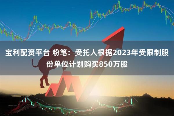 宝利配资平台 粉笔：受托人根据2023年受限制股份单位计划购买850万股